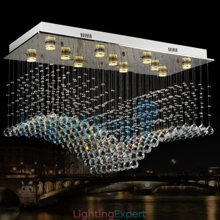 Modern Contemporary Chandelier Flush mount Pendant Fixture Crystal Rain Drop Light Modern Contemporary Chandelier Flush mount Pendant Fixture Crystal Rain Drop Light
