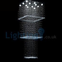 Modern Contemporary Chandelier Flush mount Pendant Fixture Crystal Rain Drop Light