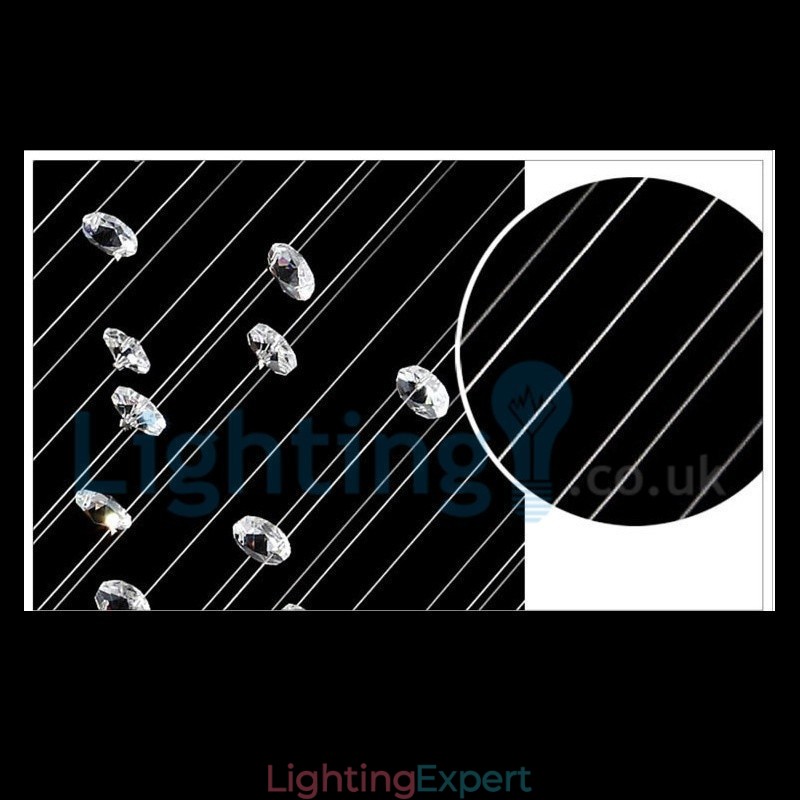 Modern Contemporary Chandelier Flush mount Pendant Fixture Crystal Rain Drop Light
