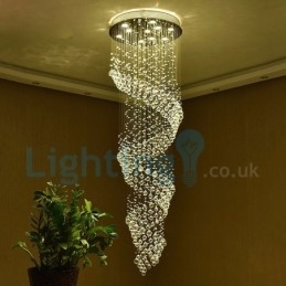 Modern Contemporary Chandelier Flush mount Pendant Fixture Crystal Rain Drop Light