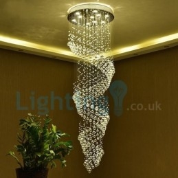 Modern Contemporary Chandelier Flush mount Pendant Fixture Crystal Rain Drop Light