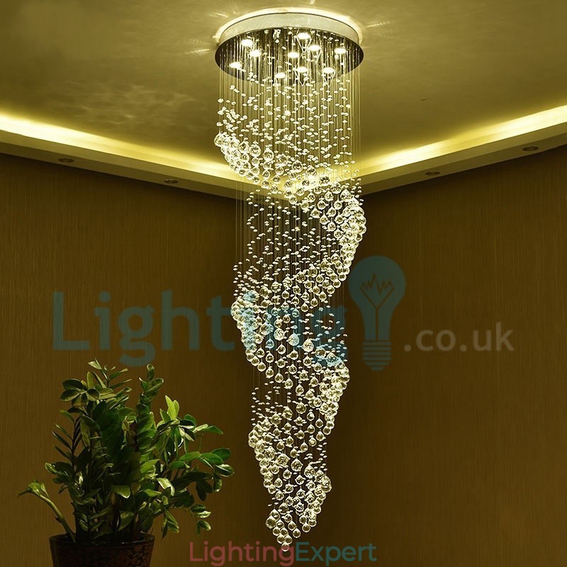 Modern Contemporary Chandelier Flush mount Pendant Fixture Crystal Rain Drop Light