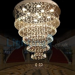 Modern Contemporary Chandelier Flush mount Pendant Fixture Crystal Rain Drop Light