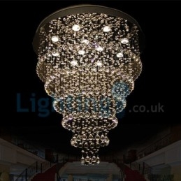 Modern Contemporary Chandelier Flush mount Pendant Fixture Crystal Rain Drop Light