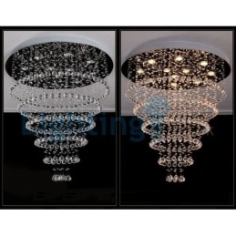 Modern Contemporary Chandelier Flush mount Pendant Fixture Crystal Rain Drop Light