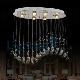 Modern Contemporary Chandelier Flush mount Pendant Fixture Crystal Rain Drop Light