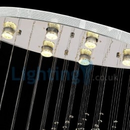 Modern Contemporary Chandelier Flush mount Pendant Fixture Crystal Rain Drop Light