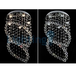 Modern Contemporary Chandelier Flush mount Pendant Fixture Crystal Rain Drop Light