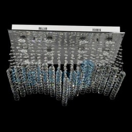 Modern Contemporary Chandelier Flush mount Pendant Fixture Crystal Rain Drop Light