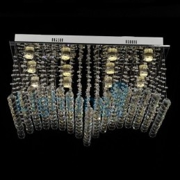 Modern Contemporary Chandelier Flush mount Pendant Fixture Crystal Rain Drop Light