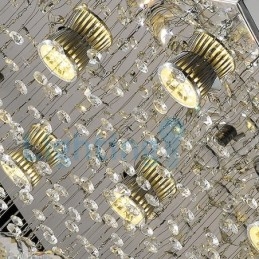 Modern Contemporary Chandelier Flush mount Pendant Fixture Crystal Rain Drop Light