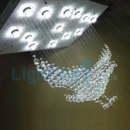 Modern Contemporary Chandelier Flush mount Pendant Fixture Crystal Rain Drop Light