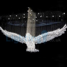 Modern Contemporary Chandelier Flush mount Pendant Fixture Crystal Rain Drop Light