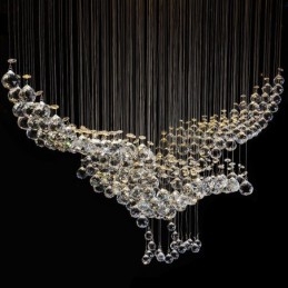 Modern Contemporary Chandelier Flush mount Pendant Fixture Crystal Rain Drop Light