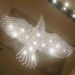 Modern Contemporary Chandelier Flush mount Pendant Fixture Crystal Rain Drop Light