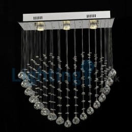 Modern Contemporary Chandelier Flush mount Pendant Fixture Crystal Rain Drop Light
