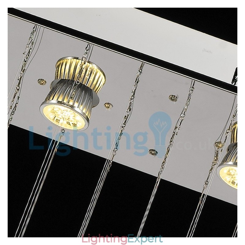 Modern Contemporary Chandelier Flush mount Pendant Fixture Crystal Rain Drop Light