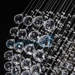 Modern Contemporary Chandelier Flush mount Pendant Fixture Crystal Rain Drop Light