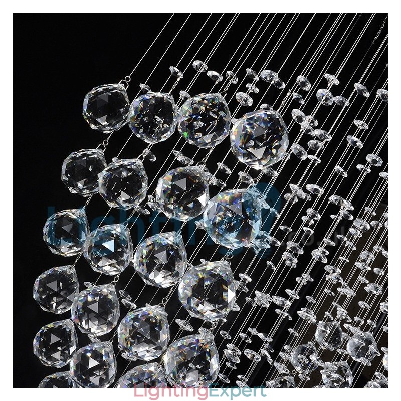 Modern Contemporary Chandelier Flush mount Pendant Fixture Crystal Rain Drop Light