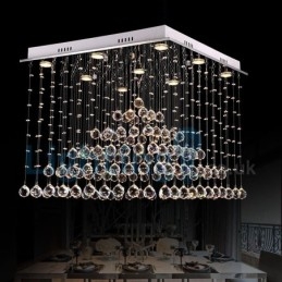 Modern Contemporary Chandelier Flush mount Pendant Fixture Crystal Rain Drop Light