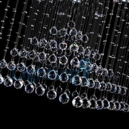 Modern Contemporary Chandelier Flush mount Pendant Fixture Crystal Rain Drop Light
