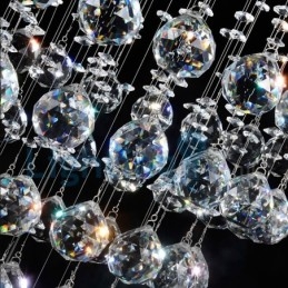 Modern Contemporary Chandelier Flush mount Pendant Fixture Crystal Rain Drop Light