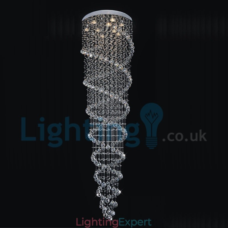 Modern Contemporary Chandelier Flush mount Pendant Fixture Crystal Rain Drop Light