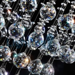 Modern Contemporary Chandelier Flush mount Pendant Fixture Crystal Rain Drop Light