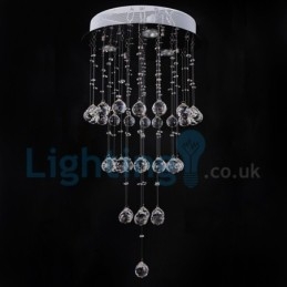 Modern Contemporary Chandelier Flush mount Pendant Fixture Crystal Rain Drop Light