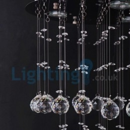 Modern Contemporary Chandelier Flush mount Pendant Fixture Crystal Rain Drop Light