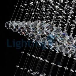 Modern Contemporary Chandelier Flush mount Pendant Fixture Crystal Rain Drop Light