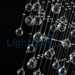 Modern Contemporary Chandelier Flush mount Pendant Fixture Crystal Rain Drop Light