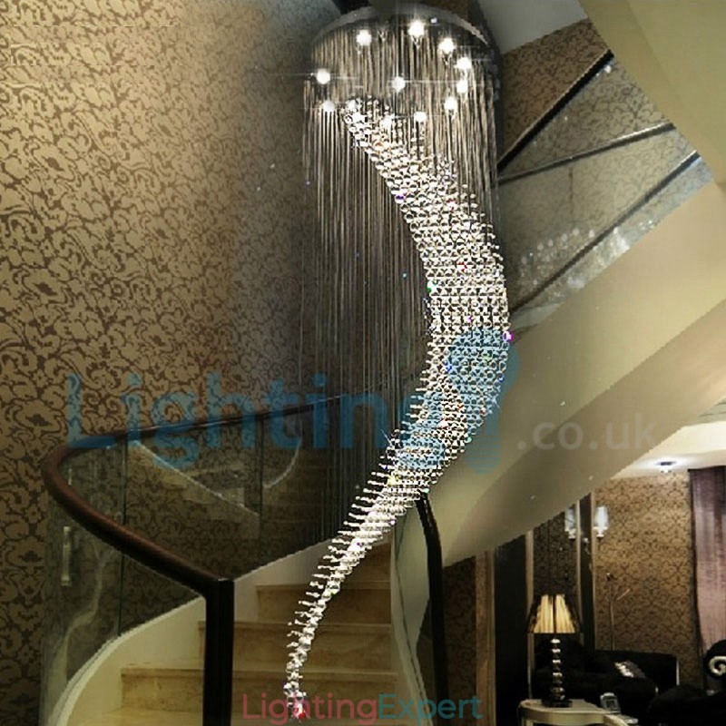 Modern Contemporary Chandelier Flush mount Pendant Fixture Crystal Rain Drop Light