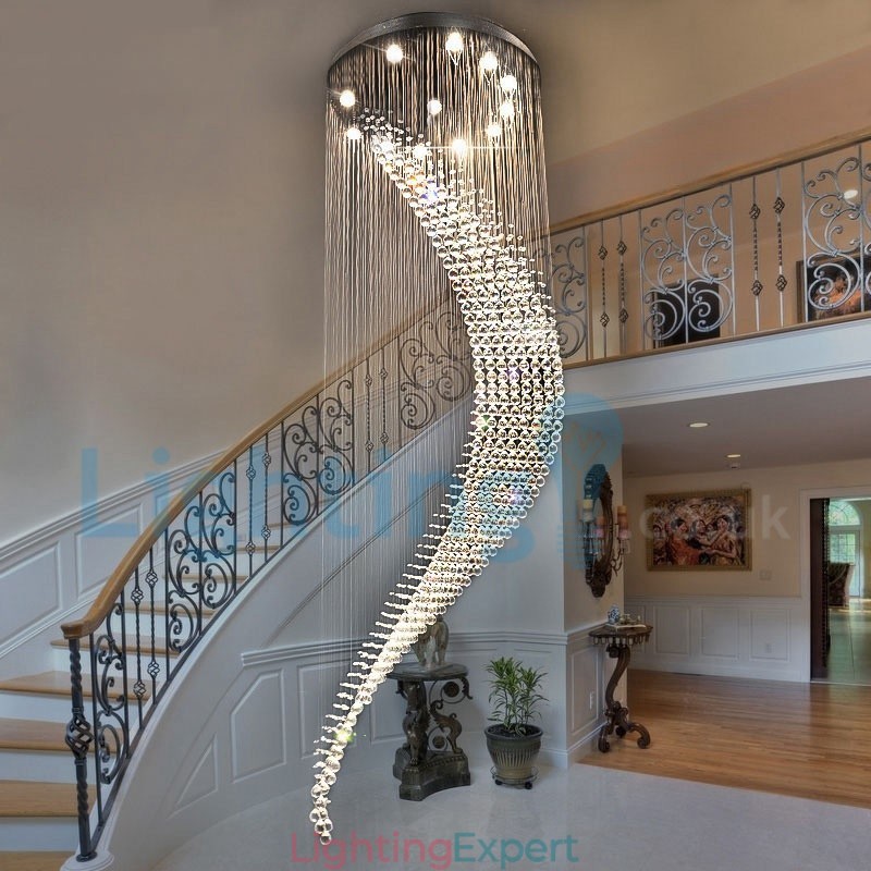 Modern Contemporary Chandelier Flush mount Pendant Fixture Crystal Rain Drop Light