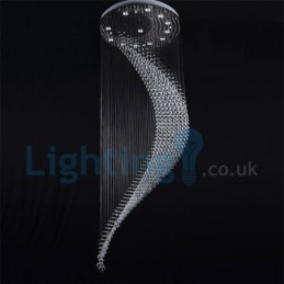 Modern Contemporary Chandelier Flush mount Pendant Fixture Crystal Rain Drop Light