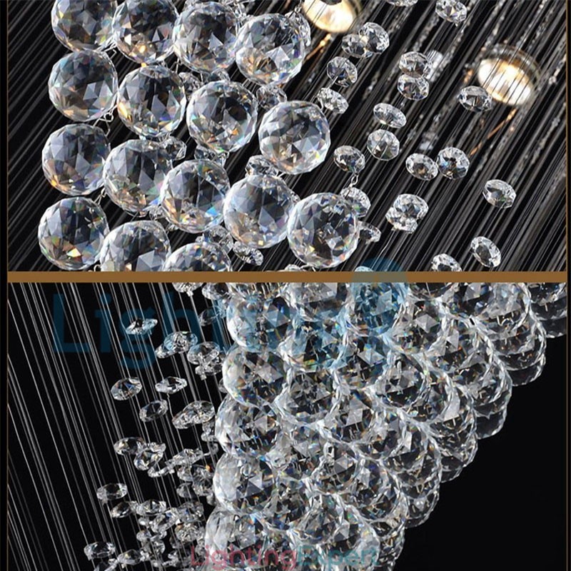 Modern Contemporary Chandelier Flush mount Pendant Fixture Crystal Rain Drop Light