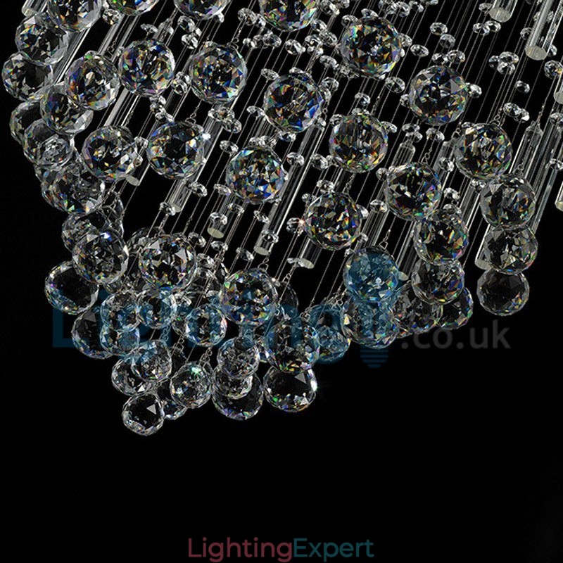 Modern Contemporary Chandelier Flush mount Pendant Fixture Crystal Rain Drop Light