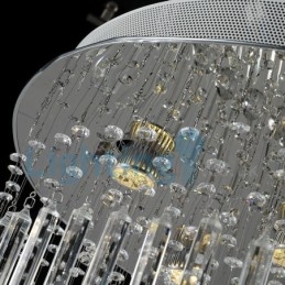 Modern Contemporary Chandelier Flush mount Pendant Fixture Crystal Rain Drop Light