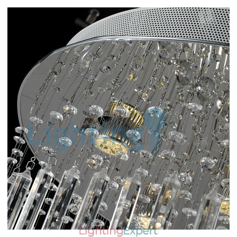 Modern Contemporary Chandelier Flush mount Pendant Fixture Crystal Rain Drop Light