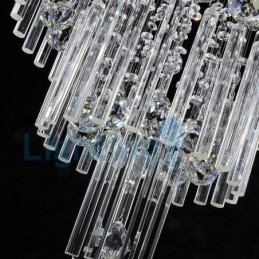 Modern Contemporary Chandelier Flush mount Pendant Fixture Crystal Rain Drop Light