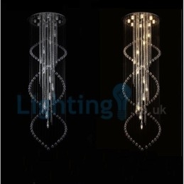 Modern Contemporary Chandelier Flush mount Pendant Fixture Crystal Rain Drop Light