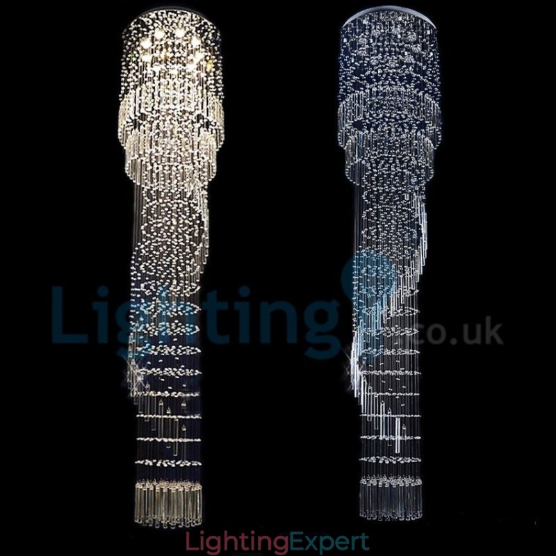 Modern Contemporary Chandelier Flush mount Pendant Fixture Crystal Rain Drop Light