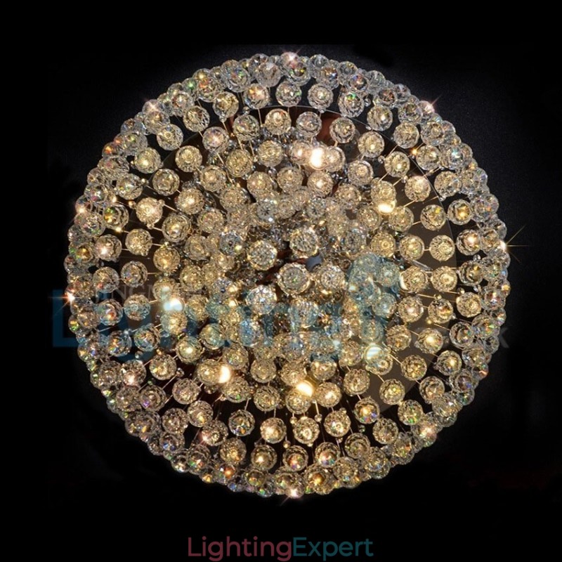 Modern Contemporary Chandelier Flush mount Pendant Fixture Crystal Rain Drop Light