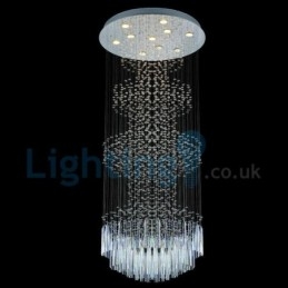 Modern Contemporary Chandelier Flush mount Pendant Fixture Crystal Rain Drop Light