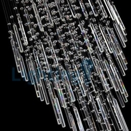 Modern Contemporary Chandelier Flush mount Pendant Fixture Crystal Rain Drop Light