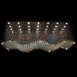Modern Contemporary Chandelier Flush mount Pendant Fixture Crystal Rain Drop Light