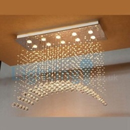 Modern Contemporary Chandelier Flush mount Pendant Fixture Crystal Rain Drop Light