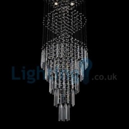 Modern Contemporary Chandelier Flush mount Pendant Fixture Crystal Rain Drop Light