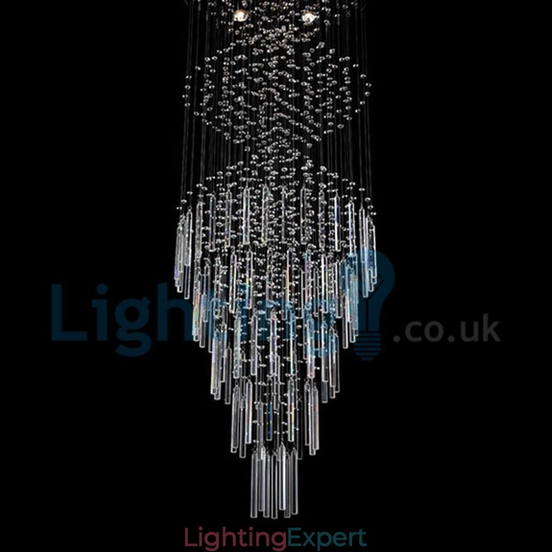 Modern Contemporary Chandelier Flush mount Pendant Fixture Crystal Rain Drop Light