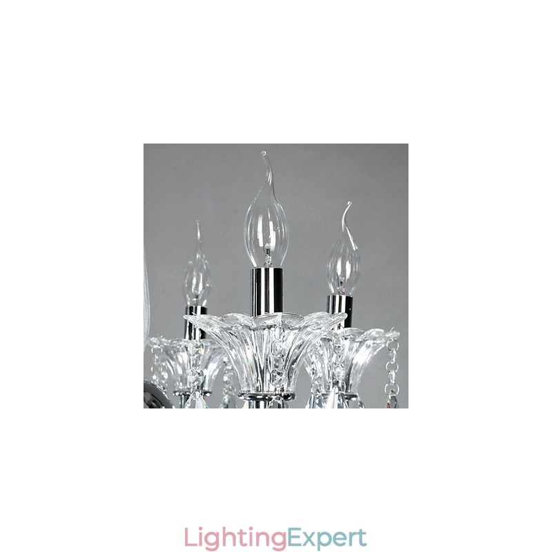 American Style Lodge 6 Light Chandelier With Glass Shade
